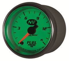 AutoMeter Products 7362 Gauge; Fuel Pressure; 2 1/16in.; 15psi; Digital Stepper Motor; NV