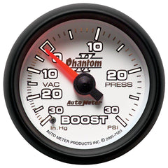 AutoMeter Products 7503 Gauge; Vac/Boost; 2 1/16in.; 30inHg-30psi; Mechanical; Phantom II
