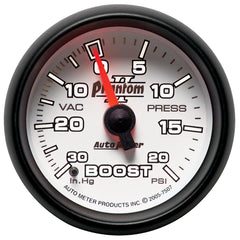 AutoMeter Products 7507 Boost/Vac 30In Hg/20 PSI Full Sweep