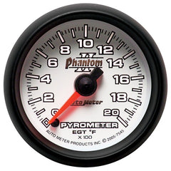 AutoMeter Products 7545 Gauge; Pyrometer (EGT); 2 1/16in.; 2000? F; Digital Stepper Motor; Phantom II