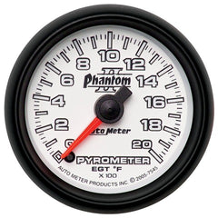 AutoMeter Products 7545 Gauge; Pyrometer (EGT); 2 1/16in.; 2000? F; Digital Stepper Motor; Phantom II