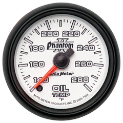 AutoMeter Products 7556 Gauge; Oil Temp; 2 1/16in.; 140-280? F; Digital Stepper Motor; Phantom II