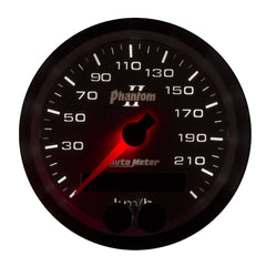 AutoMeter Products 7580-M Speedometer Gauge 3 3/8, 225KM/H, GPS, Phantom II