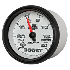 AutoMeter Products 7801 2-5/8in Boost-Vac, 30 IN. HG/20 PSI, Mech, PHII