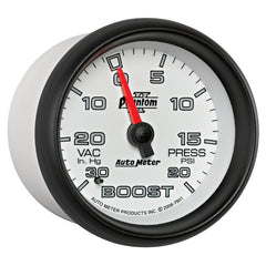 AutoMeter Products 7801 2-5/8in Boost-Vac, 30 IN. HG/20 PSI, Mech, PHII