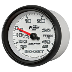 AutoMeter Products 7808 GAUGE; VAC/BOOST; 2 5/8in.; 30INHG-45PSI; MECHANICAL; PHANTOM II