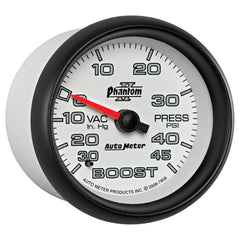 AutoMeter Products 7808 GAUGE; VAC/BOOST; 2 5/8in.; 30INHG-45PSI; MECHANICAL; PHANTOM II