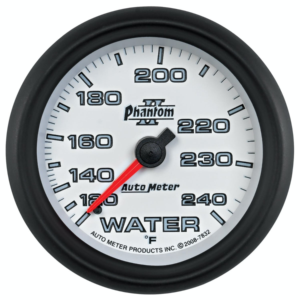 AutoMeter Products 7832 GAUGE; WATER TEMP; 2 5/8in.; 120-240? F; MECHANICAL; PHANTOM II