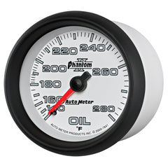 AutoMeter Products 7841 Gauge; Oil Temp; 2 5/8in.; 140-280? F; Mechanical; Phantom II