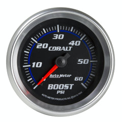 AutoMeter Products 7905 Boost Gauge, 2 5/8in, 60psi, Mechanical, Cobalt