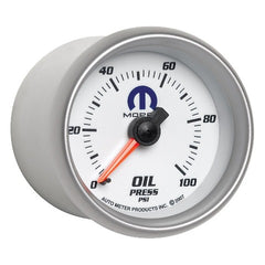 AutoMeter Products 880028 Gauge; Oil Pressure; 2 1/16in.; 100psi; Mechanical; White; Mopar