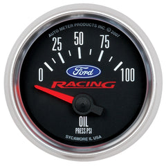 AutoMeter Products 2-1/16 in. OIL PRESSURE, 0-100 PSI, FORD RACING PN. 880076
