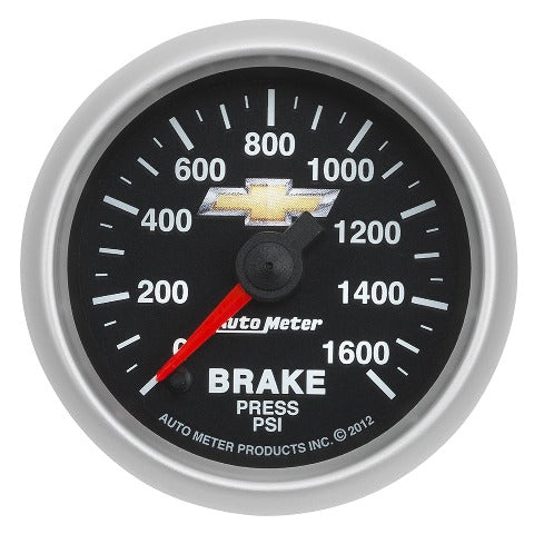 AutoMeter Products 880450 2-1/16 Brake Press, 0- 1600 PSI, FSE, GM, COPO Camaro