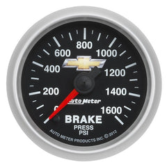 AutoMeter Products 880450 2-1/16 Brake Press, 0- 1600 PSI, FSE, GM, COPO Camaro