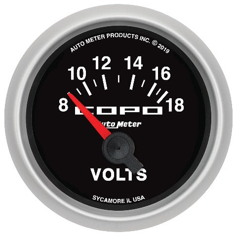 AutoMeter Products 880874 Voltmeter Gauge, 2 1/16 18V, Electric, COPO