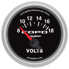AutoMeter Products 880874 Voltmeter Gauge, 2 1/16 18V, Electric, COPO