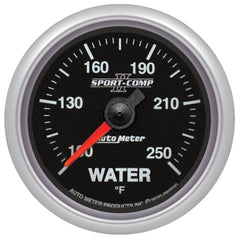 AutoMeter Products 880890 Sport-Comp II Water Temp Gauge 2-1/16, 100-250? F