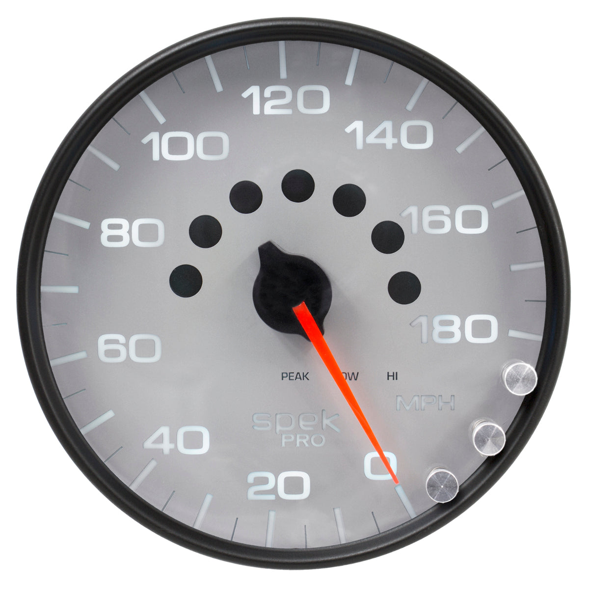 AutoMeter Products 5 in. SPEEDOMETER, 0-180 MPH, SPEK-PRO, SILVER/BLACK PN. P23022
