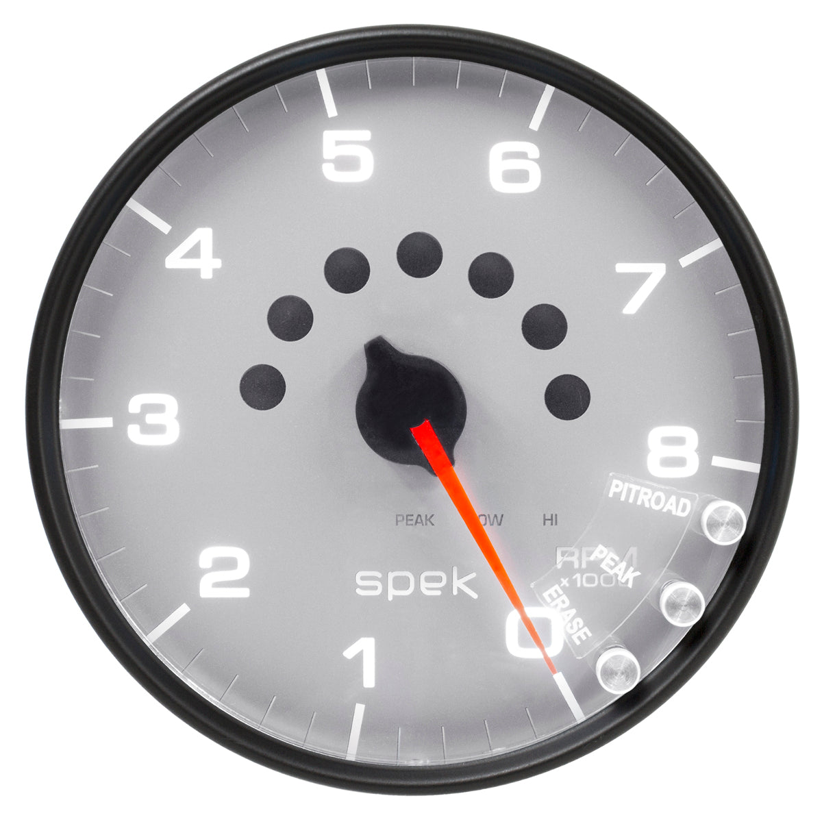 AutoMeter Products 5 in. IN-DASH TACHOMETER, 0-8,000 RPM, SPEK-PRO, SILVER/BLACK PN. P23822