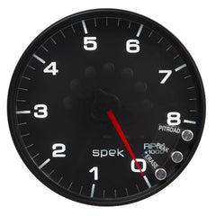 AutoMeter Products P23832 Spek Pro Tachometer Gauge 5, 8K RPM, with Shift Light, Black/Black