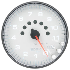 AutoMeter Products P23912 Spek Pro Tachometer Gauge, 5, 11K RPM, with Shift Light White/Black
