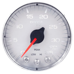 AutoMeter Products 2-1/16 in. BOOST, 0-35 PSI, SPEK-PRO, WHITE/CHROME PN. P303118