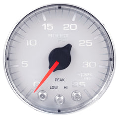 AutoMeter Products 2-1/16 in. BOOST, 0-35 PSI, SPEK-PRO, WHITE/CHROME PN. P303118