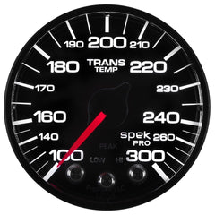 AutoMeter Products P342328 Spek Pro 2-1/16in Transmission Temperature, 100- 300? F, Black Dial, Black Bezel