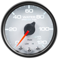 AutoMeter Products P34512 Water Pressure Gauge 2 1/16, 120PSI, Stepper Motor White