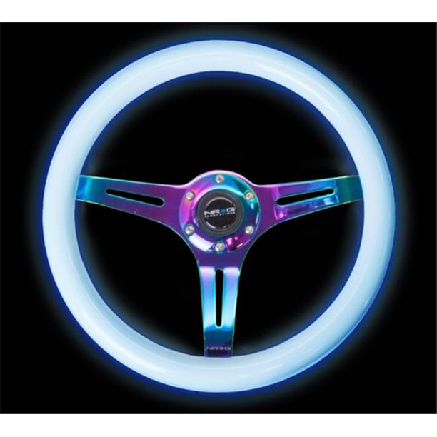 NRG Innovations Steering Wheels Wood Grain ST-015MC-GL/BL