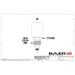 Baer Brake Systems Brake Hydraulic System Pressure Bleeder Master Cylinder Adapter PN. 6805145