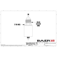 Baer Brake Systems Brake Hydraulic System Pressure Bleeder Master Cylinder Adapter PN. 6805147