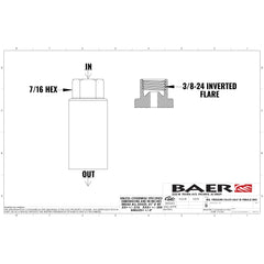 Baer Brake Systems Brake Hydraulic System Pressure Bleeder Master Cylinder Adapter PN. 6805148