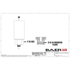 Baer Brake Systems Brake Hydraulic System Pressure Bleeder Master Cylinder Adapter PN. 6805148