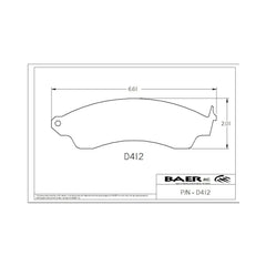 Baer Brake Systems Disc Brake Pad Set PN. D0412R