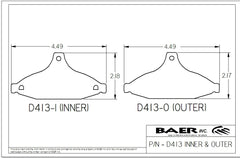 Baer Brake Systems Chevrolet, Pontiac (Disc) Disc Brake Pad Set  - Rear PN. D0413