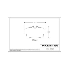 Baer Brake Systems Disc Brake Pad Set PN. D0627R