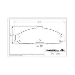 Baer Brake Systems Disc Brake Pad Set PN. D0749R