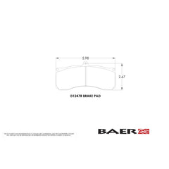 Baer Brake Systems Disc Brake Pad Set PN. D1247R