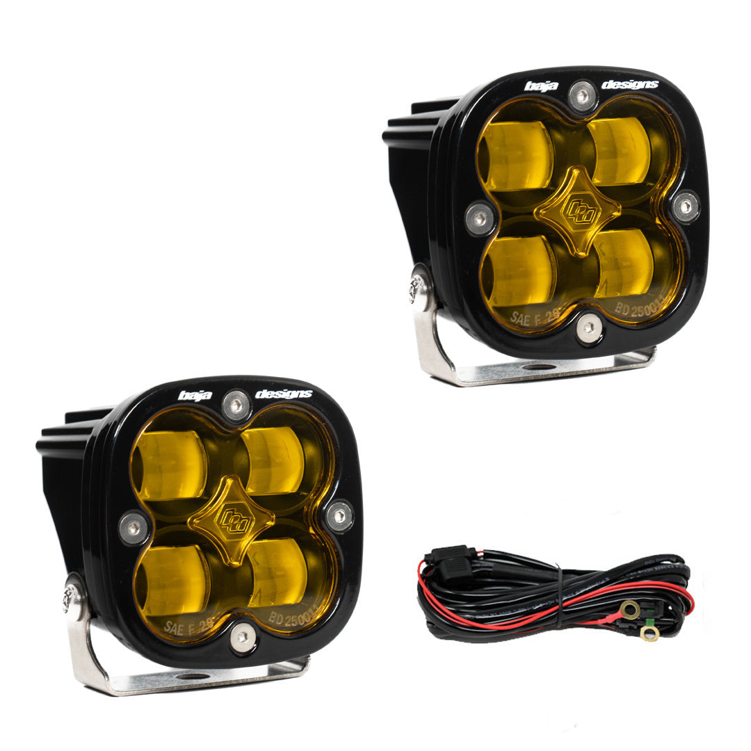 Baja Designs Squadron SAE LED Light Pod Pair, SAE Fog, Baja Amber 257811