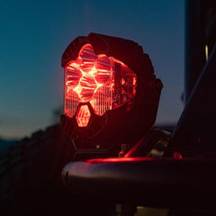 Baja Designs LP6 Pro LED Auxiliary Light Pod, Driving/Combo, Clear, Red Backlight 270014