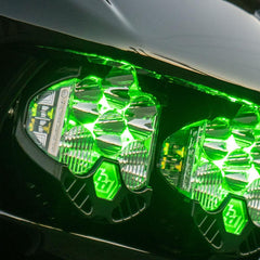 Baja Designs LP6 Pro LED Auxiliary Light Pod, Driving/Combo, Clear, Green Backlight 270016
