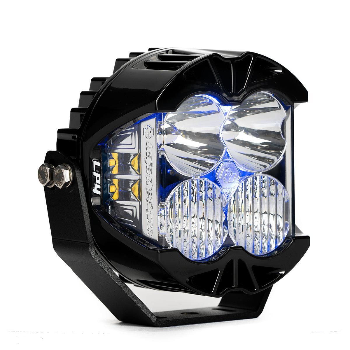 Baja Designs LP4 Pro LED Auxiliary Light Pod, Driving/Combo, Clear, Blue Backlight 290015