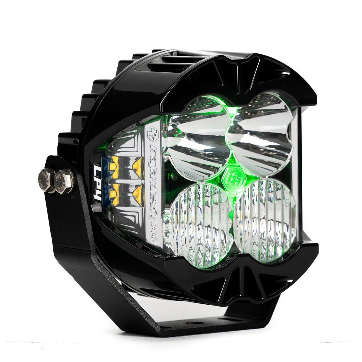 Baja Designs LP4 Pro LED Auxiliary Light Pod, Driving/Combo, Clear, Green Backlight 290016