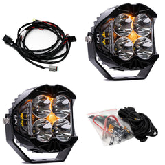 Baja Designs LP4 Pro LED Auxiliary Light Pod Pair, Driving/Combo, Clear, Blue Backlight 297815