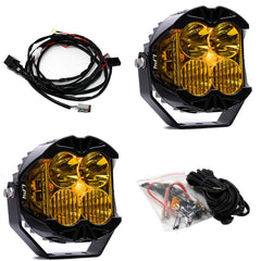 Baja Designs LP4 Pro LED Auxiliary Light Pod Pair, Driving/Combo, Clear, Blue Backlight 297815