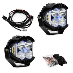 Baja Designs LP4 Pro LED Auxiliary Light Pod Pair, Driving/Combo, Clear, Blue Backlight 297815