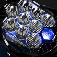 Baja Designs LP9 Pro LED Auxiliary Light Pod, Driving/Combo, Clear, Blue Backlight 320015