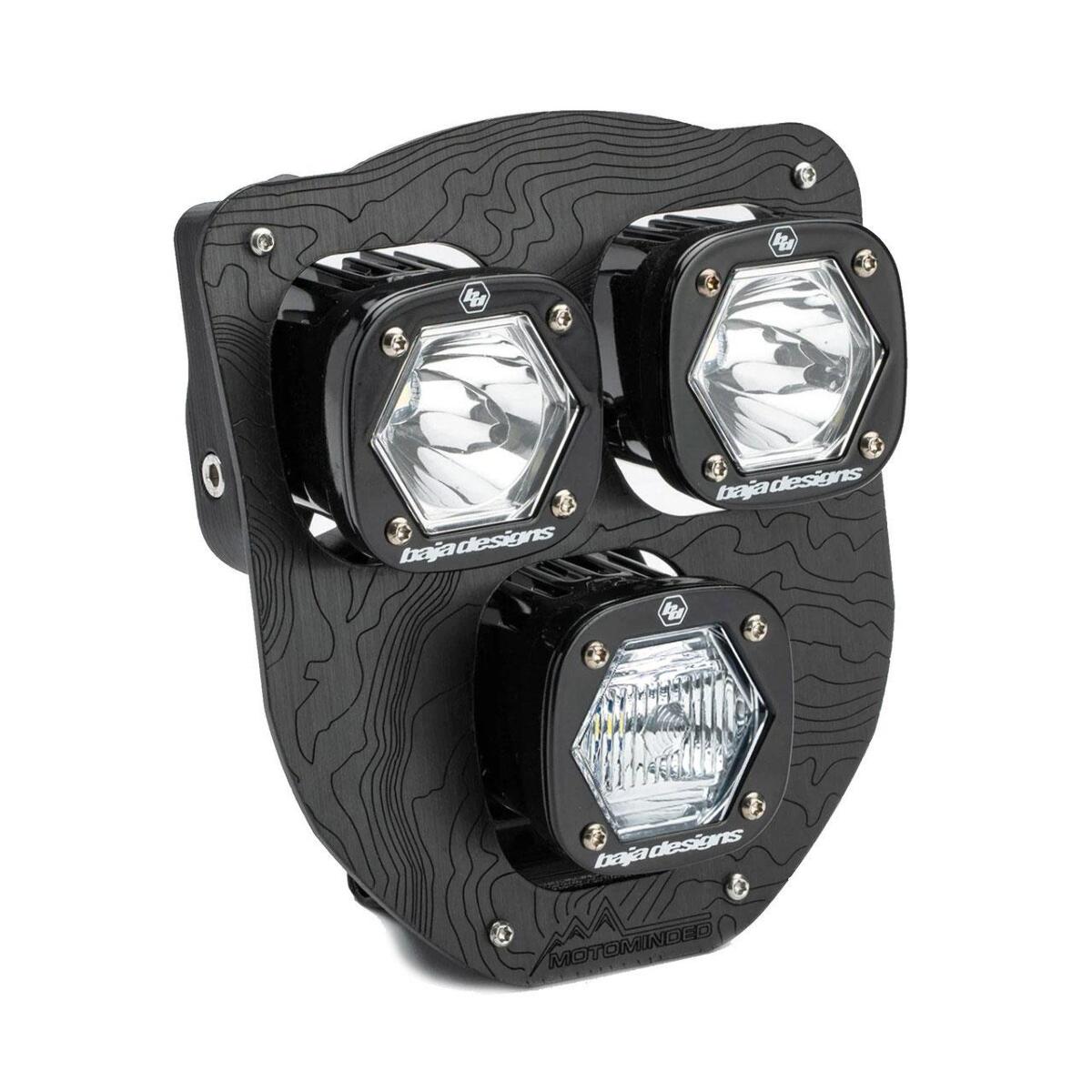 Baja Designs Triple S1 Hydra DC LED Headlight Kit for 2024-2026 Husqvarna FE, TE 38-7023