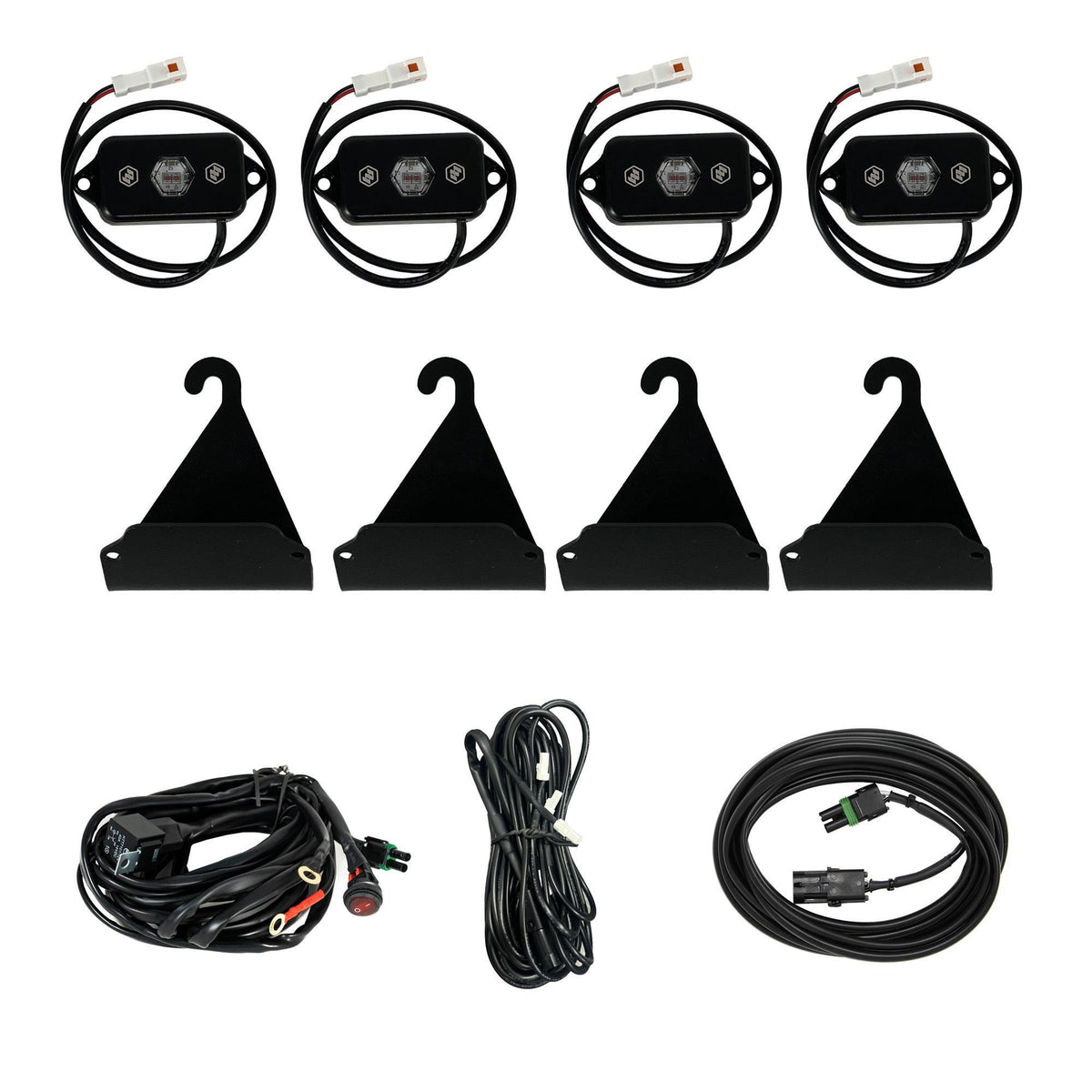 Baja Designs Bed Rail Cargo Light Kit, Red for 2005-24 Toyota Tacoma, 2007-24 Toyota Tundra 398062